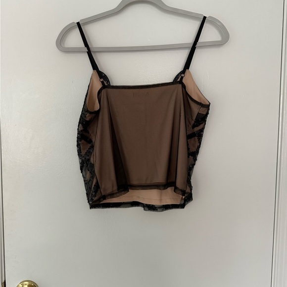 Express Black Sequin Camisole Top - Picture 4 of 4